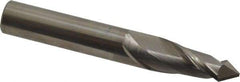 Melin Tool - 10mm Diam, 25mm LOC, 2 Flute, 90° Point Angle, Solid Carbide Drill Mill - Uncoated, 2-3/4" OAL, 10mm Shank Diam - USA Tool & Supply