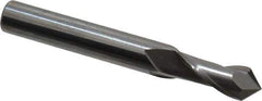 Melin Tool - 8mm Diam, 20mm LOC, 2 Flute, 90° Point Angle, Solid Carbide Drill Mill - Uncoated, 2-1/2" OAL, 8mm Shank Diam - USA Tool & Supply