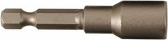 Wiha - 6mm Magnetic Nutsetter - 1/4" Hex Drive, 2-1/8" OAL - USA Tool & Supply