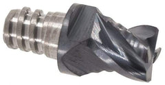 Iscar - MM EFS-CF Grade IC908 Carbide End Milling Tip Insert - TiAlN Finish, 4 Flutes, 1/4" Cutting Diam, 0.21" Depth of Cut, 0.393" Extension, 38° Helix - USA Tool & Supply