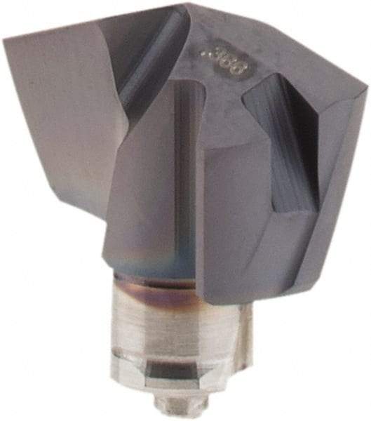 Iscar - Series ICM, 0.366" Diam Grade IC908 140° Replaceable Drill Tip - Carbide, TiAlN Finish, 9 Seat Size, Through Coolant - USA Tool & Supply