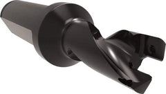 Allied Machine and Engineering - Series 14, 14 to 15mm Diam, 3/4" Diam Straight Shank with Flange, Helical Flute Spade Drill - 11/16" Max Depth, 1-3/4" Body Length, 3-25/32" OAL, Short Length, Through Coolant - USA Tool & Supply