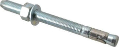 Powers Fasteners - 3/4" Diam, 3/4" Drill, 8-1/2" OAL, 2-3/4" Min Embedment Wedge Expansion Concrete Anchor - Stainless Steel (Clip)/Steel (Body), Zinc-Plated Finish, Hex Nut Head, Hex Drive, 6-1/4" Thread Length - USA Tool & Supply