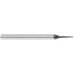 Harvey Tool - 8° per Side 0.06" Small End Diam 0.6" LOC 3-Flute Solid Carbide Tapered Square End Mill - Exact Industrial Supply