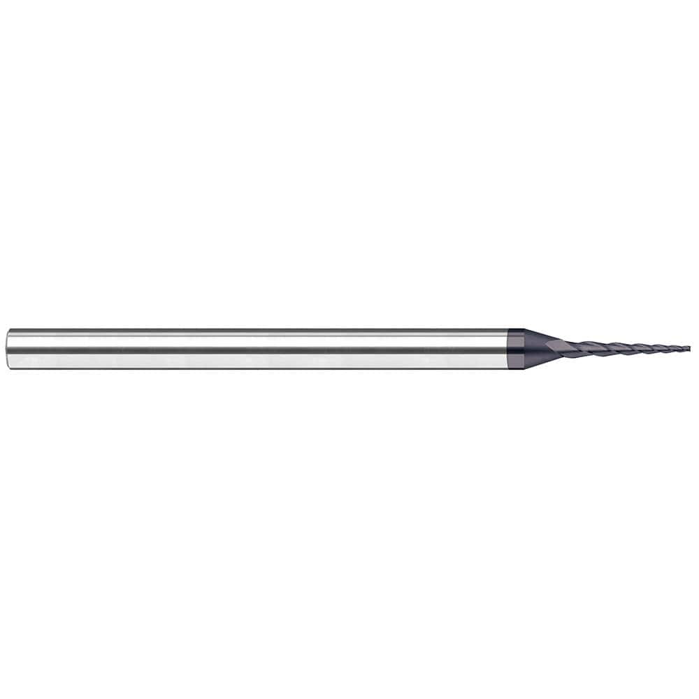 Harvey Tool - 2° per Side 0.06" Small End Diam 0.6" LOC 3-Flute Solid Carbide Tapered Square End Mill - Exact Industrial Supply