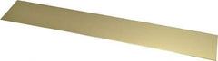 Made in USA - 0.032 Inch Thick x 2 Inch Wide x 12 Inch Long, Brass Strip - Alloy 260 - USA Tool & Supply