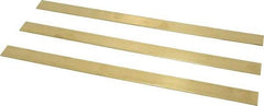 Made in USA - 0.064 Inch Thick x 3/4 Inch Wide x 12 Inch Long, Brass Strip - Alloy 260 - USA Tool & Supply