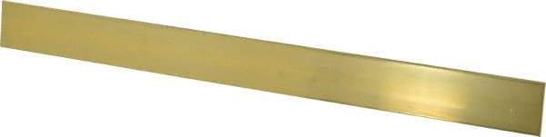 Made in USA - 0.064 Inch Thick x 1 Inch Wide x 12 Inch Long, Brass Strip - Alloy 260 - USA Tool & Supply