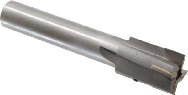 Made in USA - 1-3/8" Diam, 1" Shank, Diam, 4 Flutes, Straight Shank, Interchangeable Pilot Counterbore - 6-5/8" OAL, Bright Finish, Carbide-Tipped - USA Tool & Supply