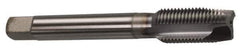 OSG - 1/4-20 UNC, 3 Flute, TiCN Finish, Powdered Metal Spiral Point Tap - Plug Chamfer, Right Hand Thread, 2-1/2" OAL, 1" Thread Length, 0.255" Shank Diam, 2B Class of Fit, Series 312 - Exact Industrial Supply