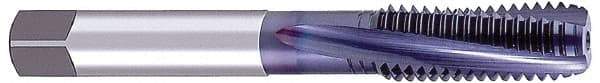 OSG - 5/8-18 UNF 4 Flute 2B Modified Bottoming Spiral Flute Tap - Powdered Metal, TiCN Finish, 3-13/16" OAL, Right Hand Flute, Right Hand Thread, H5, Series EXOTAP - USA Tool & Supply