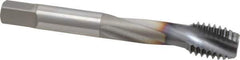 OSG - 1/2-13 UNC 3 Flute 3B Modified Bottoming Spiral Flute Tap - Powdered Metal, TiCN Finish, 3-3/8" OAL, Right Hand Flute, Right Hand Thread, H3, Series EXOTAP - USA Tool & Supply