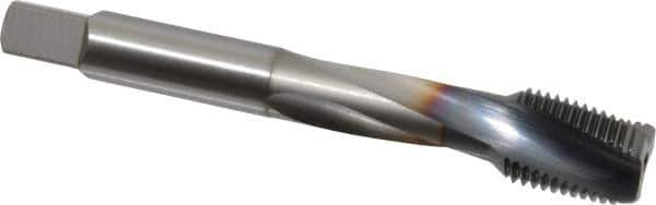 OSG - 1/2-20 UNF 3 Flute 3B Modified Bottoming Spiral Flute Tap - Powdered Metal, TiCN Finish, 3-3/8" OAL, Right Hand Flute, Right Hand Thread, H3, Series EXOTAP - USA Tool & Supply