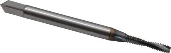 OSG - #2-56 UNC 2 Flute 2B Modified Bottoming Spiral Flute Tap - Powdered Metal, TiCN Finish, 1-3/4" OAL, Right Hand Flute, Right Hand Thread, H2, Series EXOTAP - USA Tool & Supply