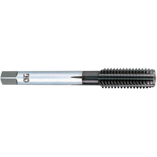 OSG - 1/2-20 UNF, 3 Flute, TiCN Finish, Powdered Metal Spiral Point Tap - Plug Chamfer, Right Hand Thread, 3-3/8" OAL, 1-21/32" Thread Length, 0.367" Shank Diam, 3B Class of Fit, Series 312 - Exact Industrial Supply