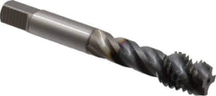 OSG - 9/16-12 UNC 4 Flute Modified Bottoming Spiral Flute Tap - Vanadium High Speed Steel, TiCN Finish, 3-19/32" OAL, Right Hand Flute, Right Hand Thread, H3, Series EXOTAP VA3 - USA Tool & Supply