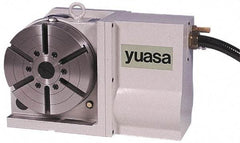 Yuasa - 1 Spindle, 50 Max RPM, 8.66" Table Diam, 1.36 hp, Horizontal & Vertical CNC Rotary Indexing Table - 120 kg (260 Lb) Max Horiz Load, 160.02mm Centerline Height - USA Tool & Supply