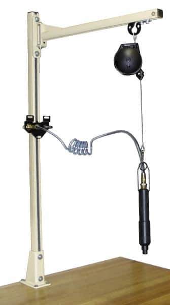 Qualtech - 3 to 5 Lbs. Holding Capacity, Swing Jib Kit - 36 Inch Long, 1.52 m High, Column Mount, Tool Balancer Included - USA Tool & Supply