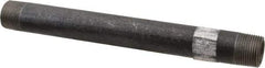 Made in USA - Schedule 80, 3/4" Diam x 9" Long Black Pipe Nipple - Threaded - USA Tool & Supply