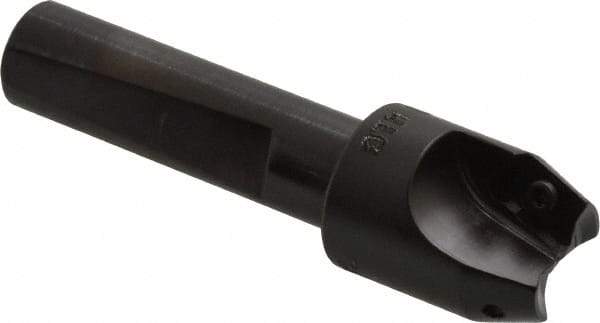 Kyocera - 20° Lead Angle, 9/16" Max Cut Diam, 9/16" Min Cut Diam, 0.33" Max Depth of Cut, Indexable Chamfer and Angle End Mill - 2 Inserts, XPMT 0902.. Insert Style, 2.78" Overall Length, Straight Shank - USA Tool & Supply