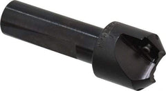 Kyocera - 45° Lead Angle, 9/16" Max Cut Diam, 9/16" Min Cut Diam, 0.24" Max Depth of Cut, Indexable Chamfer and Angle End Mill - 2 Inserts, XPMT 0902.. Insert Style, 2.91" Overall Length, Straight Shank - USA Tool & Supply