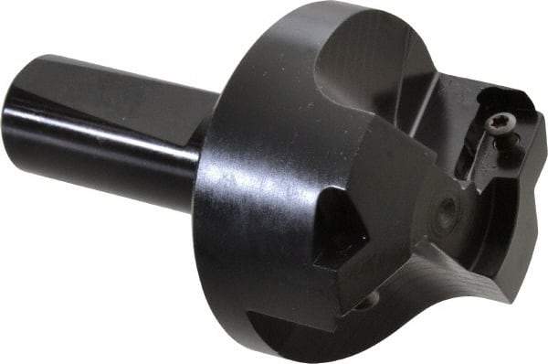 Kyocera - 75° Lead Angle, 1" Max Cut Diam, 1" Min Cut Diam, 0.146" Max Depth of Cut, Indexable Chamfer and Angle End Mill - 2 Inserts, XPMT 15T3.. Insert Style, 3.15" Overall Length, Straight Shank - USA Tool & Supply