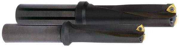Kyocera - 7.12" Max Drill Depth, 3xD, 2-3/8" Diam, Indexable Insert Drill - 4 Inserts, 2" Shank Diam, Whistle Notch Shank - USA Tool & Supply