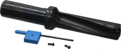 Kyocera - 2-1/4" Max Drill Depth, 3xD, 3/4" Diam, Indexable Insert Drill - 2 Inserts, 3/4" Shank Diam, Whistle Notch Shank - USA Tool & Supply