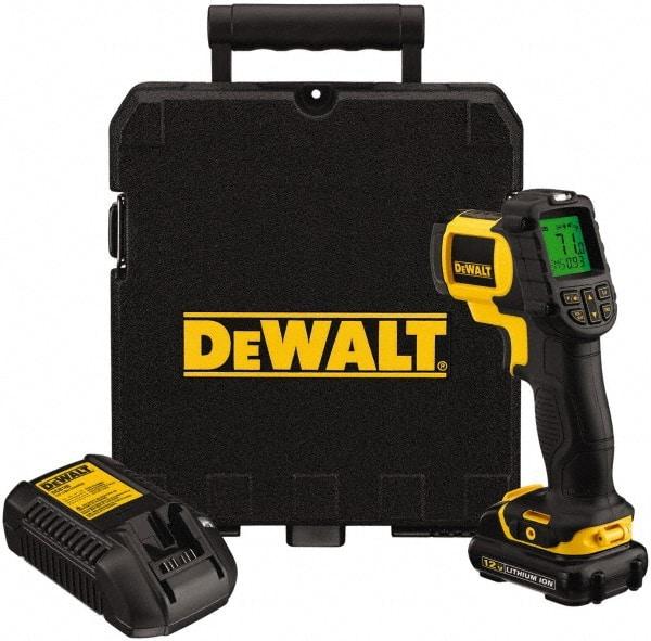 DeWALT - -29 to 500°C (-20 to 932°F) Infrared Thermometer - 12:1 Distance to Spot Ratio - USA Tool & Supply