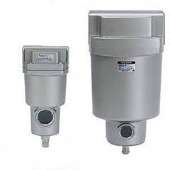 SMC PNEUMATICS - Oil & Water Filters & Separators Pipe Size: 1/2 (Inch) End Connections: FNPT - USA Tool & Supply