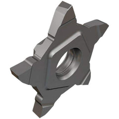 Iscar - 24N239PENTA NF Grade IC908, 2.39mm Cutting Width Carbide Grooving Insert - 5mm Max Depth of Cut, 1.19mm Corner Radius, TiAlN Finish - USA Tool & Supply