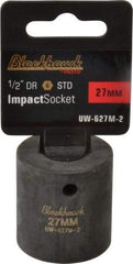 Blackhawk by Proto - 1/2" Drive 27mm Standard Impact Socket - 6 Points, 2" OAL - USA Tool & Supply