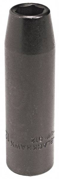 Blackhawk by Proto - 1/2" Drive 10mm Deep Impact Socket - 6 Points, 3-7/32" OAL - USA Tool & Supply