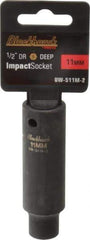 Blackhawk by Proto - 1/2" Drive 11mm Deep Impact Socket - 6 Points, 3-7/32" OAL - USA Tool & Supply