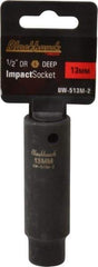 Blackhawk by Proto - 1/2" Drive 13mm Deep Impact Socket - 6 Points, 3-7/32" OAL - USA Tool & Supply