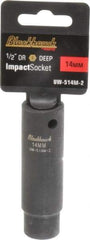 Blackhawk by Proto - 1/2" Drive 14mm Deep Impact Socket - 6 Points, 3-5/16" OAL - USA Tool & Supply