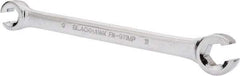 Blackhawk by Proto - 9 x 11mm, Full Polish, Open End Flare Nut Wrench - 6 Points, 6-5/16" OAL, Steel, Double End Head - USA Tool & Supply