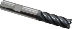 Iscar - 1/2", 5 Flute, Solid Carbide, Corner Chamfer End Mill - 3-1/2" OAL, 1-1/4" LOC - USA Tool & Supply