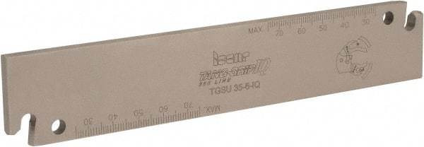 Iscar - 1.378" Blade Height, 0.205" Blade Width, 7.087" OAL, Neutral Cut, Single End Indexable Cut-Off Blade - TGSU Blade, Tang-GripIQ Series - USA Tool & Supply