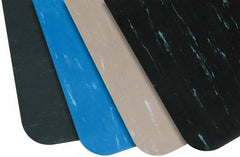 PRO-SAFE - 3' Long x 2' Wide, Dry Environment, Anti-Fatigue Matting - Blue Marbleized, Vinyl with Vinyl Sponge Base - USA Tool & Supply