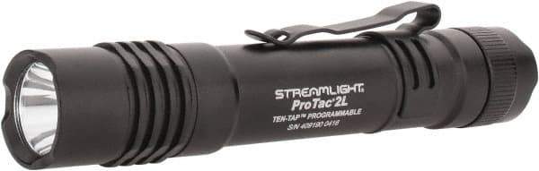 Streamlight - White LED Bulb, 350 Lumens, Industrial/Tactical Flashlight - Black Aluminum Body, 2 Lithium Batteries Included - USA Tool & Supply