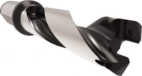 Allied Machine and Engineering - Series 24, 24 to 25.99mm Diam, 25mm Diam Straight Shank with Flange, Helical Flute Spade Drill - 78mm Max Depth, 113.8mm Body Length, 169.8mm OAL, Standard Length, Through Coolant - USA Tool & Supply