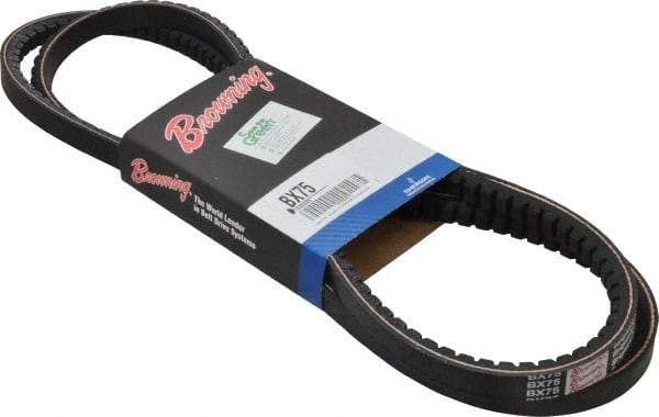Browning - Section BX, 21/32" Wide, 78" Outside Length, Gripnotch V-Belt - Rubber Compound, Gripnotch, No. BX75 - USA Tool & Supply
