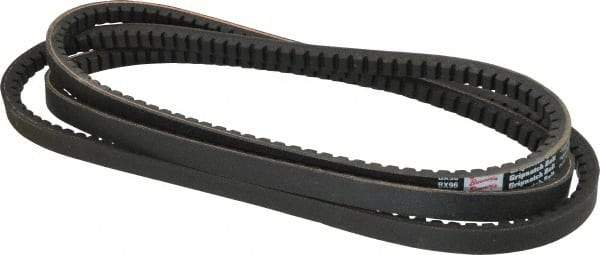Browning - Section BX, 21/32" Wide, 99" Outside Length, Gripnotch V-Belt - Rubber Compound, Gripnotch, No. BX96 - USA Tool & Supply