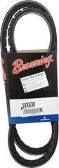 Browning - Section 5VX, 5/8" Wide, 63" Outside Length, Gripnotch V-Belt - Rubber Compound, 358 Gripnotch, No. 5VX630 - USA Tool & Supply