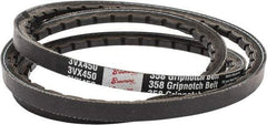 Browning - Section 3VX, 3/8" Wide, 45" Outside Length, Gripnotch V-Belt - Rubber Compound, 358 Gripnotch, No. 3VX450 - USA Tool & Supply