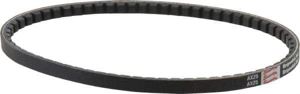 Browning - Section AX, 1/2" Wide, 27" Outside Length, Gripnotch V-Belt - Rubber Compound, Gripnotch, No. AX25 - USA Tool & Supply