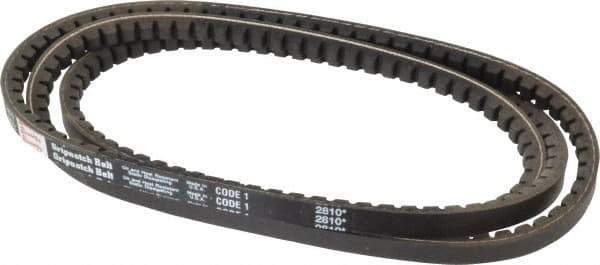 Browning - Section AX, 1/2" Wide, 74" Outside Length, Gripnotch V-Belt - Rubber Compound, Gripnotch, No. AX72 - USA Tool & Supply