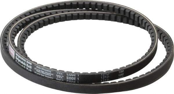 Browning - Section AX, 1/2" Wide, 76" Outside Length, Gripnotch V-Belt - Rubber Compound, Gripnotch, No. AX74 - USA Tool & Supply