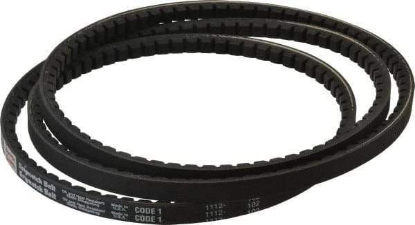 Browning - Section AX, 1/2" Wide, 79" Outside Length, Gripnotch V-Belt - Rubber Compound, Gripnotch, No. AX77 - USA Tool & Supply